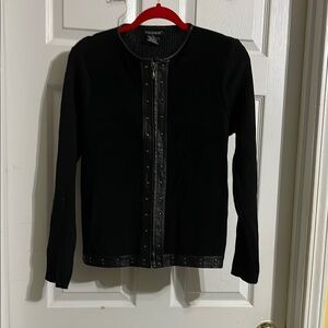 Escapade Leather Jacket Vintage 90s/y2k Suede Black Knit Sleeves Size Medium